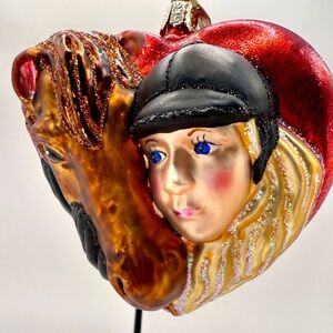 Heart-Shaped Equestrian Ornament